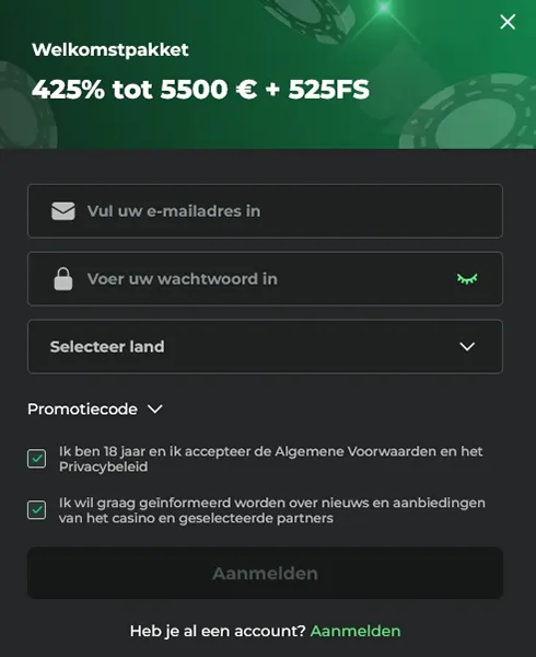 Snel een Super Spin Casinoaccount aanmaken voor nieuwe spelers